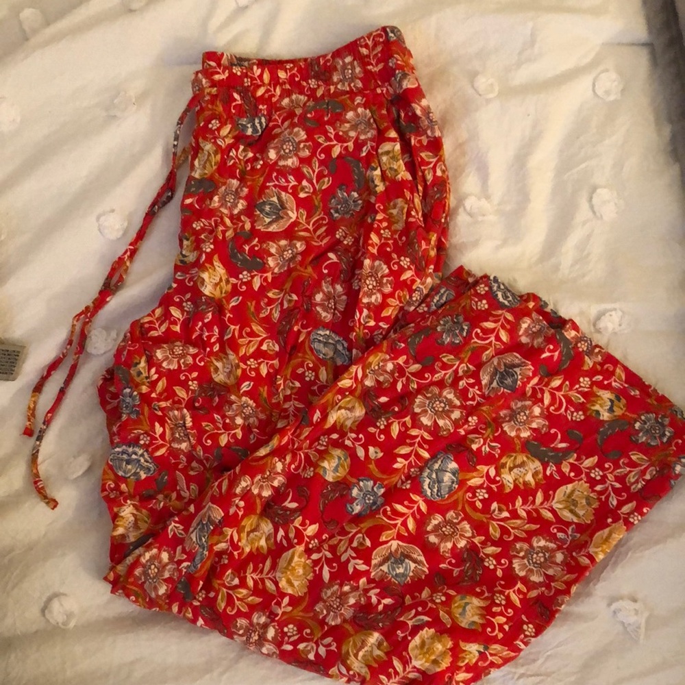 LOFT Cropped floral pants